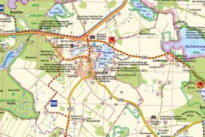 Kartenausschnitt der Gemeinde Mustin und Umgebung